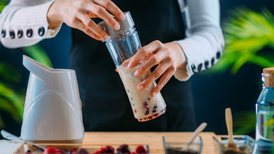 Homemade Smoothie with a Portable Blender