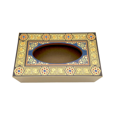 Luxury Arabic Geometric Tissue Box Cover – Elegant Decorative Holder