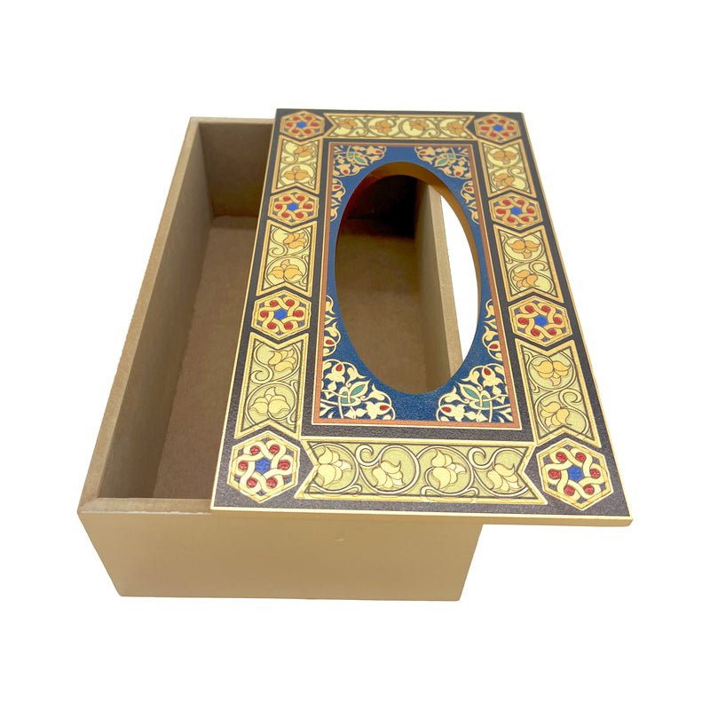Luxury Arabic Geometric Tissue Box Cover – Elegant Decorative Holder
