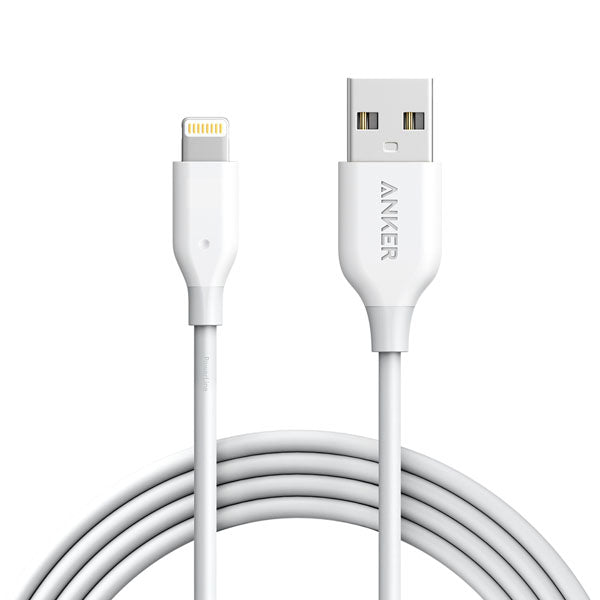 Anker - Powerline+ with Lightning Cable 1m - White