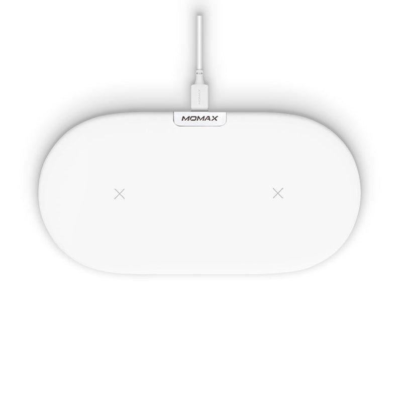 Momax - Q.Pad Dual Fast Wireless Docking Charger - White