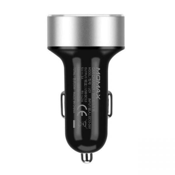 Momax - UC Series Dual-Port USB Fast Car Charger  - Black