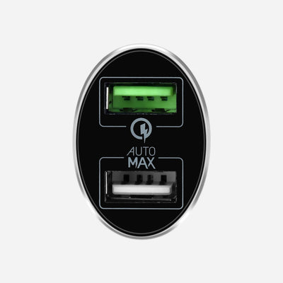 Momax - UC Series Dual-Port USB Fast Car Charger - Black