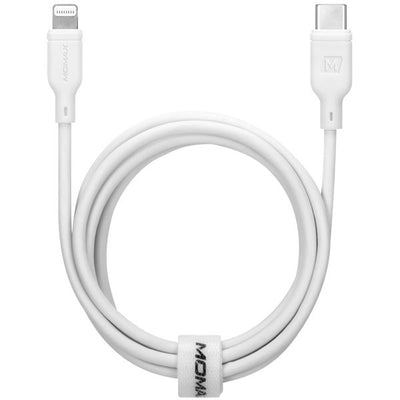 Momax Zero, USB-C to Lightning Cable, 1.2m Charging Cable, MFi Certified Cable, Fast Charging Cable, Durable iPhone Cable, White Lightning Cable, PD Fast Charge, Apple Certified Cable, Momax Charging Accessories