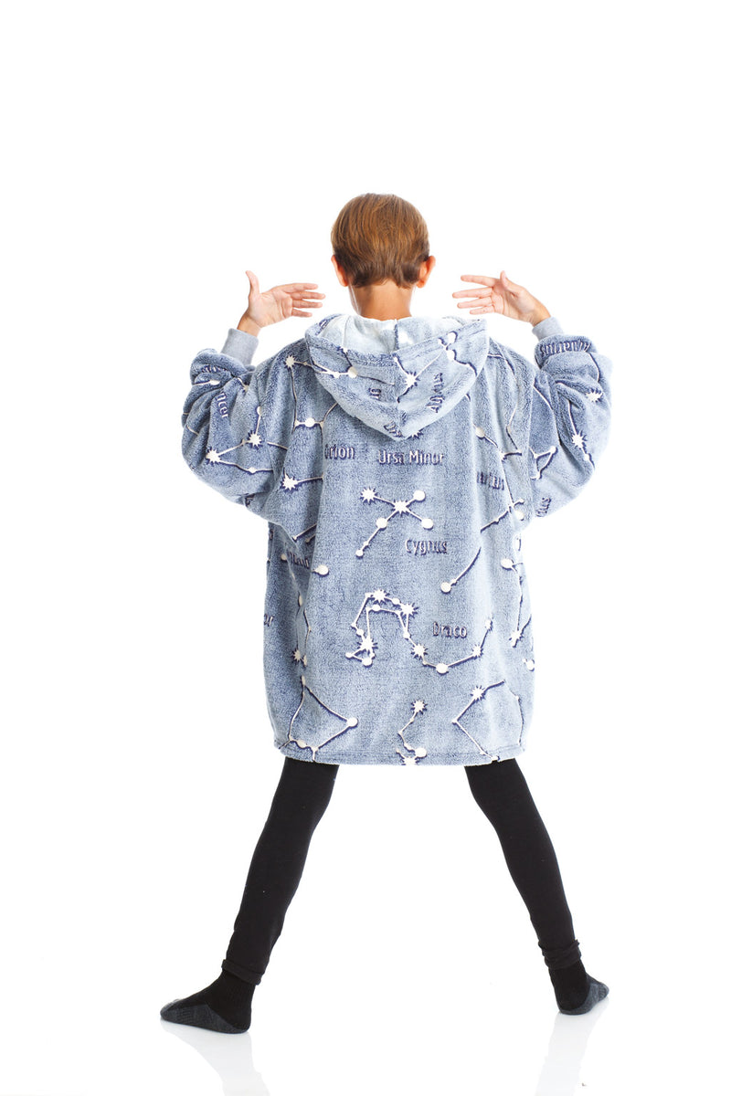 Kanguru - Hoodie Wearable Blanket Kids - Kangurone Glow Constellations