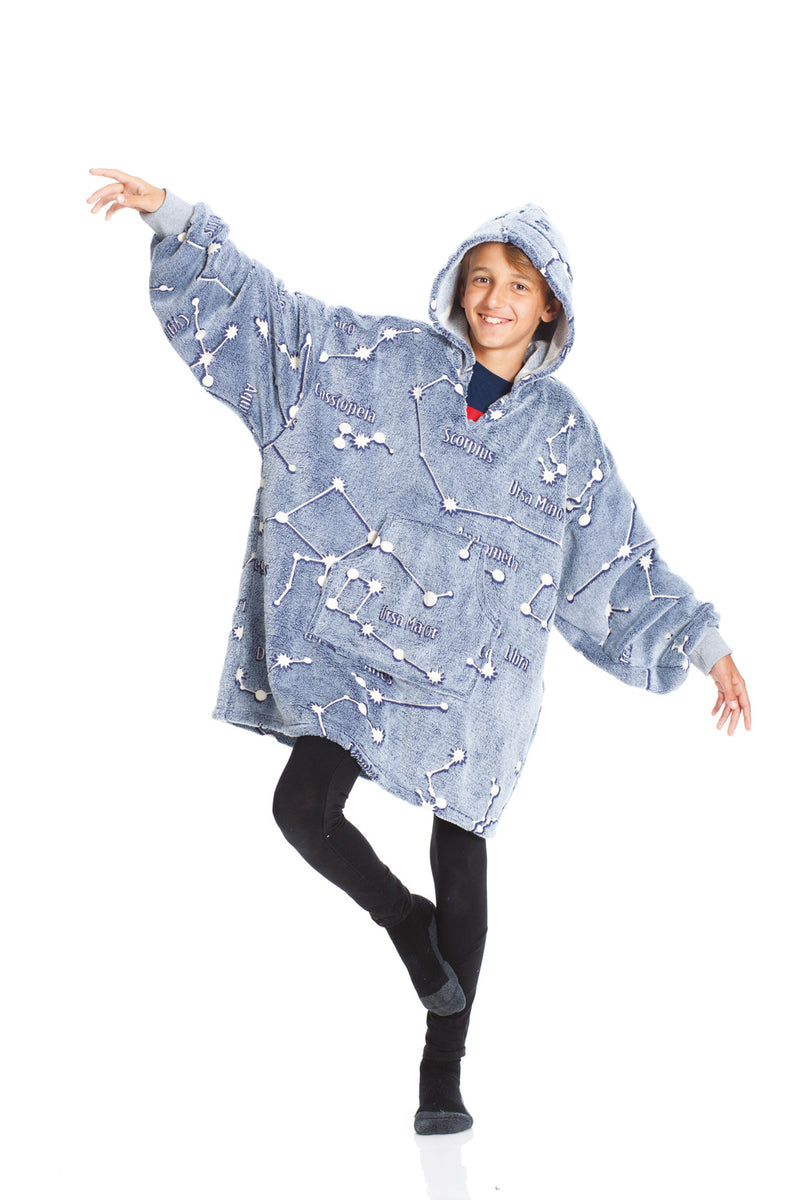 Kanguru - Hoodie Wearable Blanket Kids - Kangurone Glow Constellations